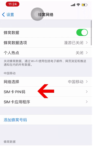 武邑苹果14维修网分享如何给iPhone14的SIM卡设置密码 