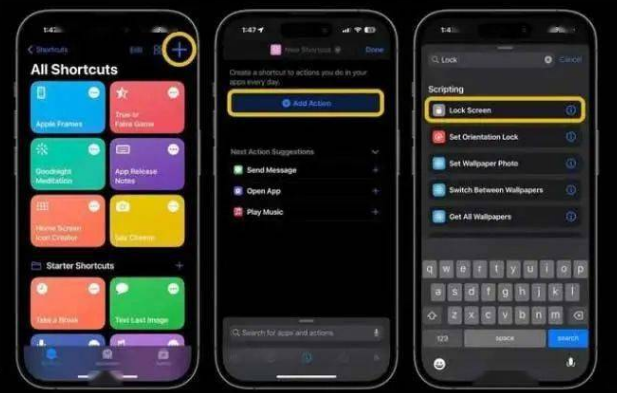 武邑苹果14锁屏维修店分享iPhone14升级iOS16.4后如何创建锁屏快捷方式 