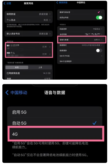 武邑苹果手机维修分享iPhone14如何切换4G/5G? iPhone14 5G网络切换方法 